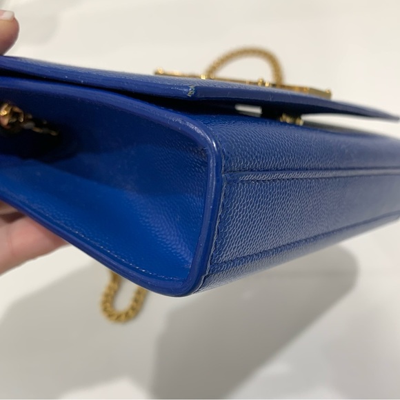 ❌SOLD❌Authentic Saint Laurent Grain De Poudre Small Monogram Kate Bag. - Picture 10 of 14